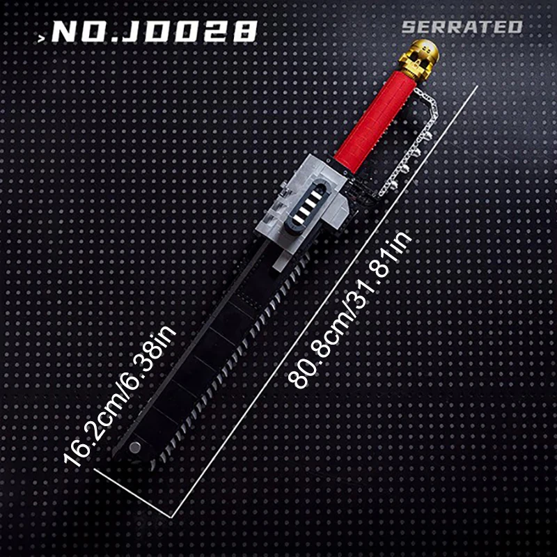 Juego Moive MOC de 1818 Uds., bloques de construcción de palabras de cadena eléctricas, conexión de motosierra, armas de potencia, modelo de juguetes de ensamblaje para niños, regalo