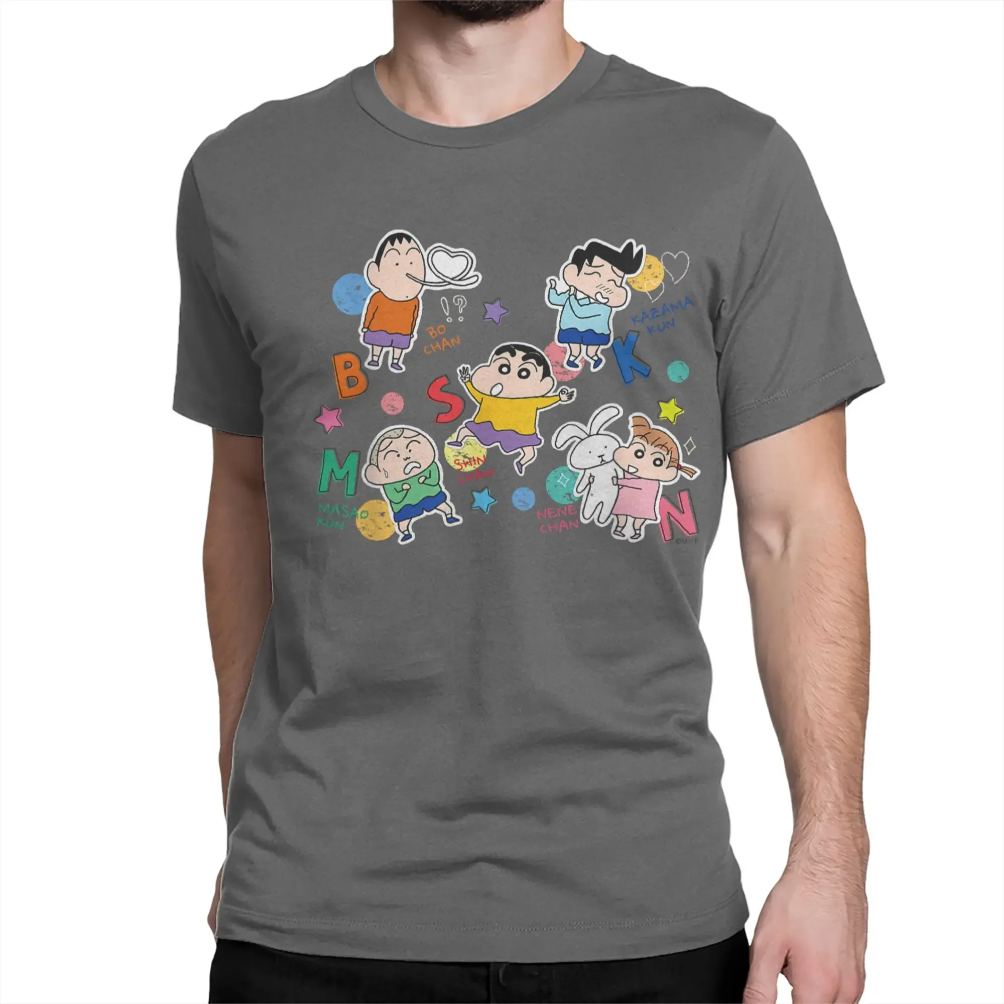 مينيسو تلوين شين تشان تي شيرت للرجال النساء ساتو ماساو نيني تورو بوشان الجدة القطن الخالص تيز تي شيرت حجم كبير الملابس