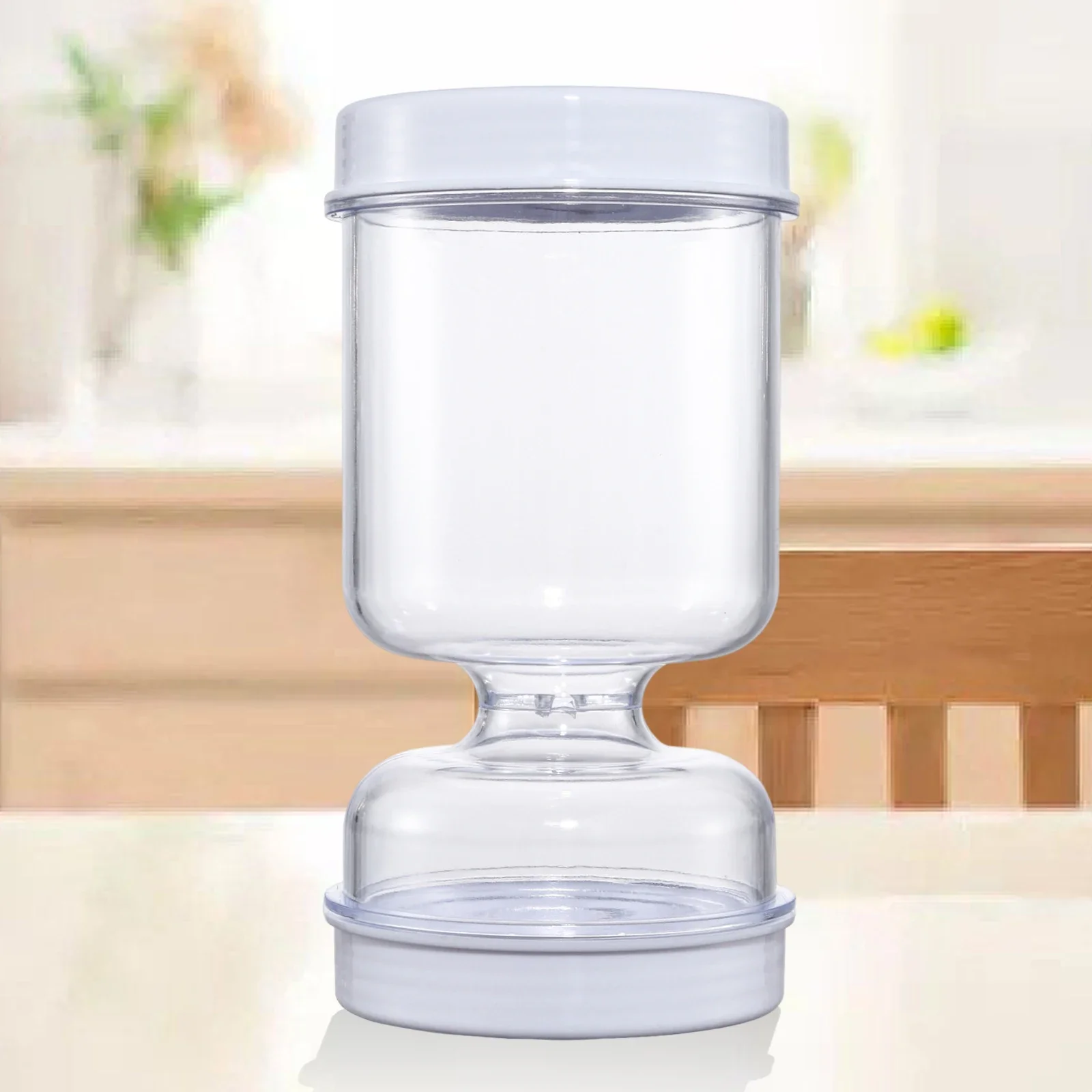 Pickles Jar with Forks Hourglass Olive Cucumber Container Kimchi Organizer Dry and Wet Dispenser Kitchen Juice Separator Tool