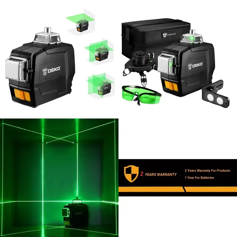 M12 green cross line for precise horizontal and vertical alignment in construction tasks Self leveling Deko