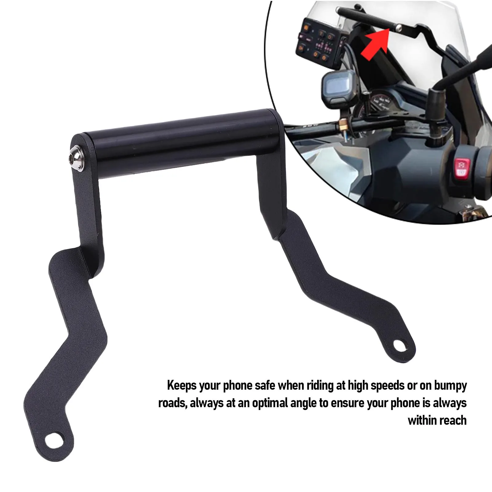 دراجة نارية لتحديد المواقع والملاحة بار جبل قوس تعزيز السلامة للصدمات لتحديد المواقع شريط الهاتف تمديد حامل للترقية #1