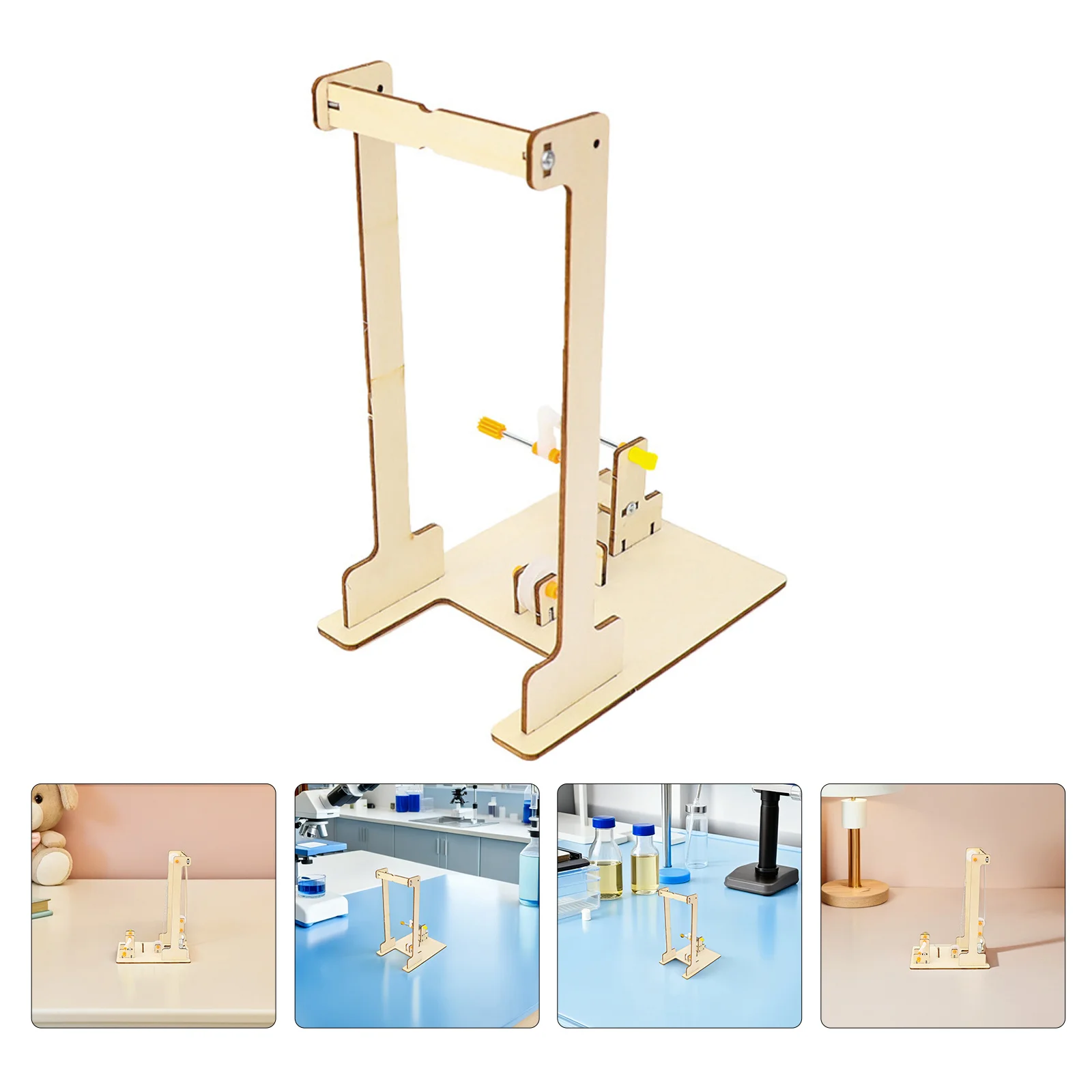 

3Sets DIY Wood Crane Construction Kit for Children Science Experiment Material Package Stem Education Mechanical Advantage