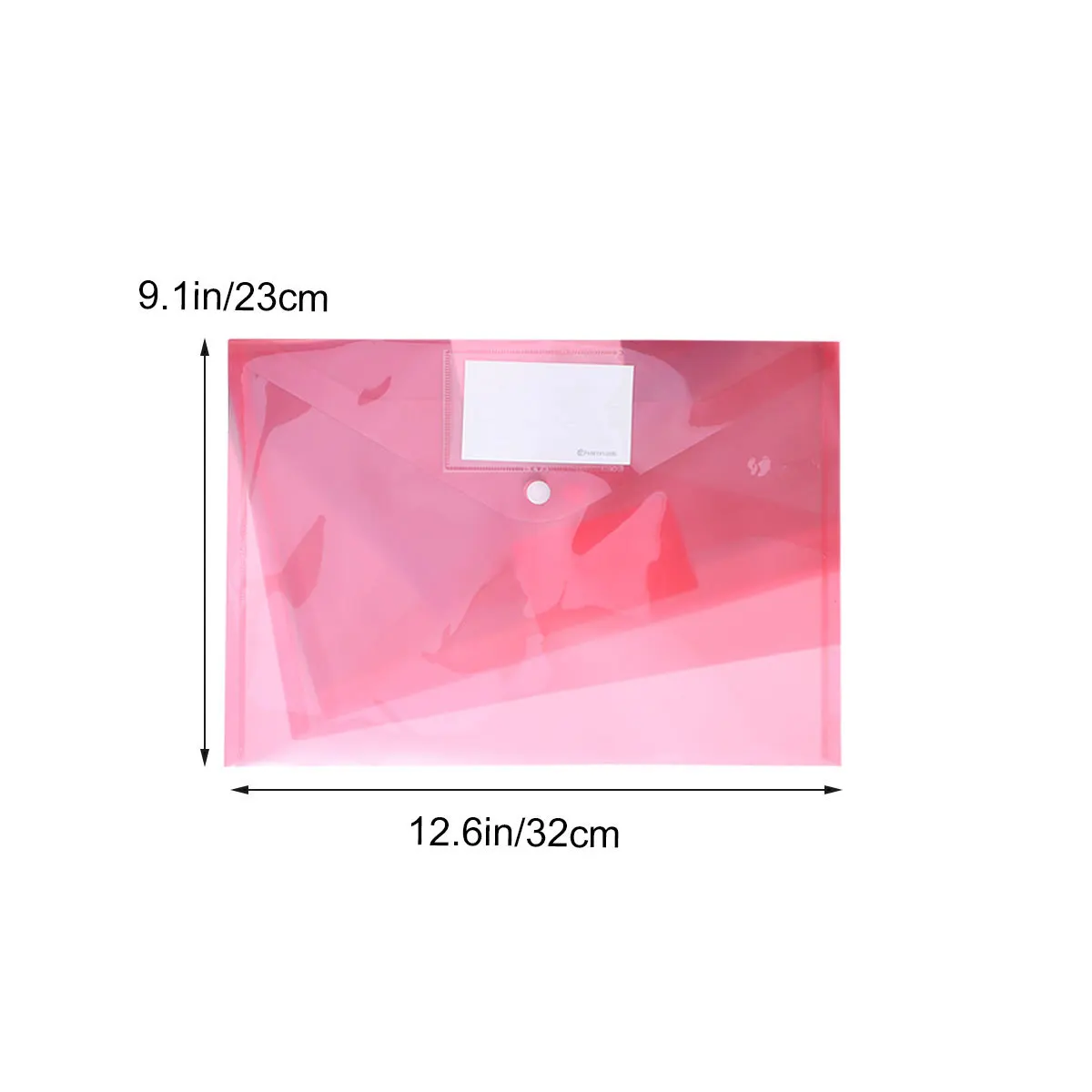 25Pcs Colorful Button Document Folder PVC A4 Size Transparent File Organizer for Office Business Home Document Storage