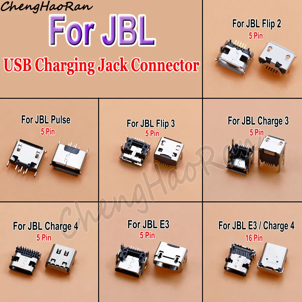 

2 Pcs USB Charging Jack Interface Socket Data Port Jack Dock Tail Plug Connector For JBL Flip 2 3 /Charge 3 4 /JBL Pulse /JBL E3