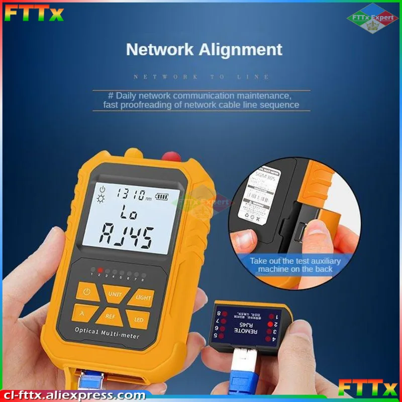 

4 In 1 Optical Power Meter Visual Fault Locator 5Km 15km Light Pen LED Lighting OPM Network Fiber Optic Cable Tester Tools