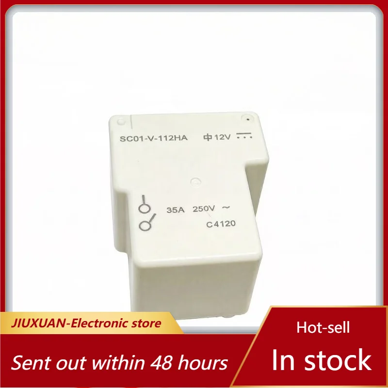 New 1pcs/lot SC01-V-112HA 12VDC Coil 35A Normally Open Electromagnetic Relay For Water Pump Car Battery Charger Control Parts