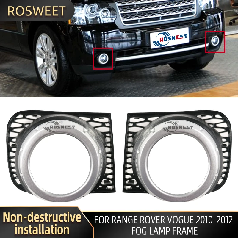 

Front Right Left Fog Lights Lamp Frame Ring Cover Trim For Range Rover Vogue 2010-2012 L322 Accessories