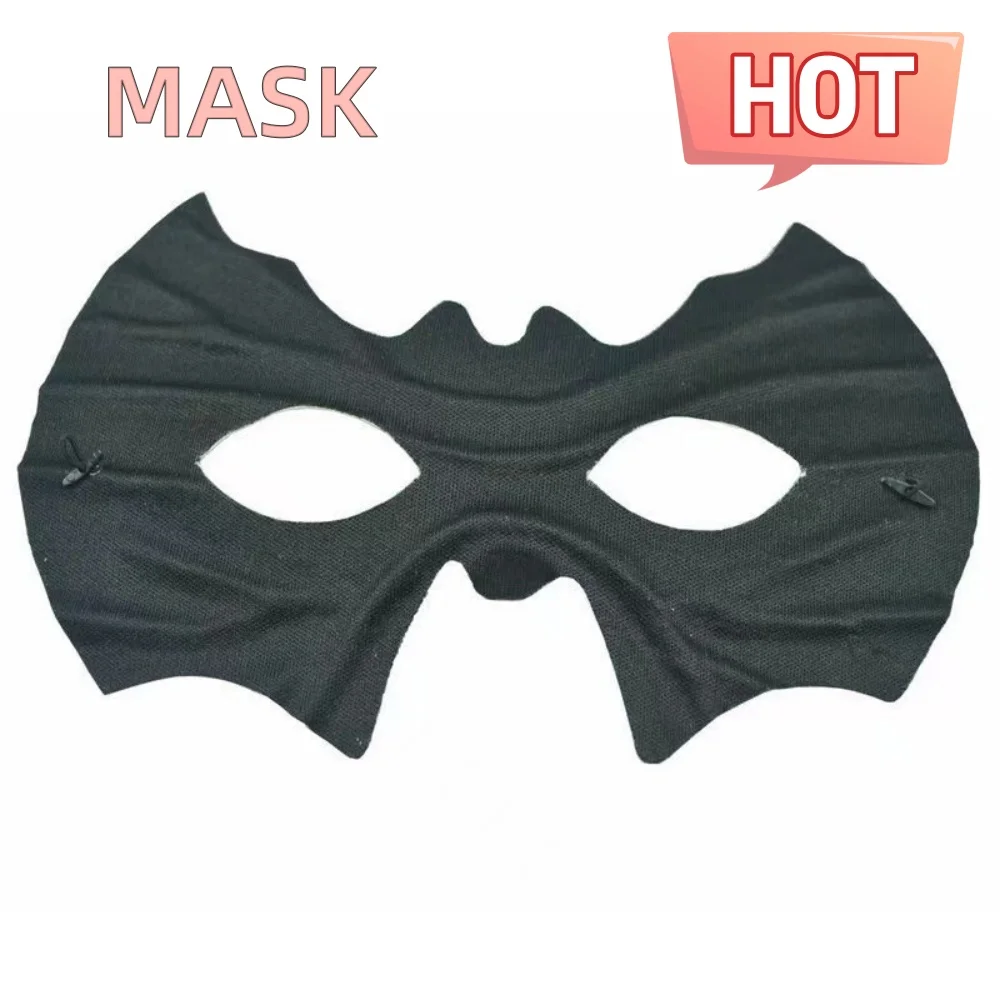 Black Halloween Dance Party Performance Half Face Bat Mask Cartoon Anime Bat Mask Bat Eye Mask Party Cosplay Decorations