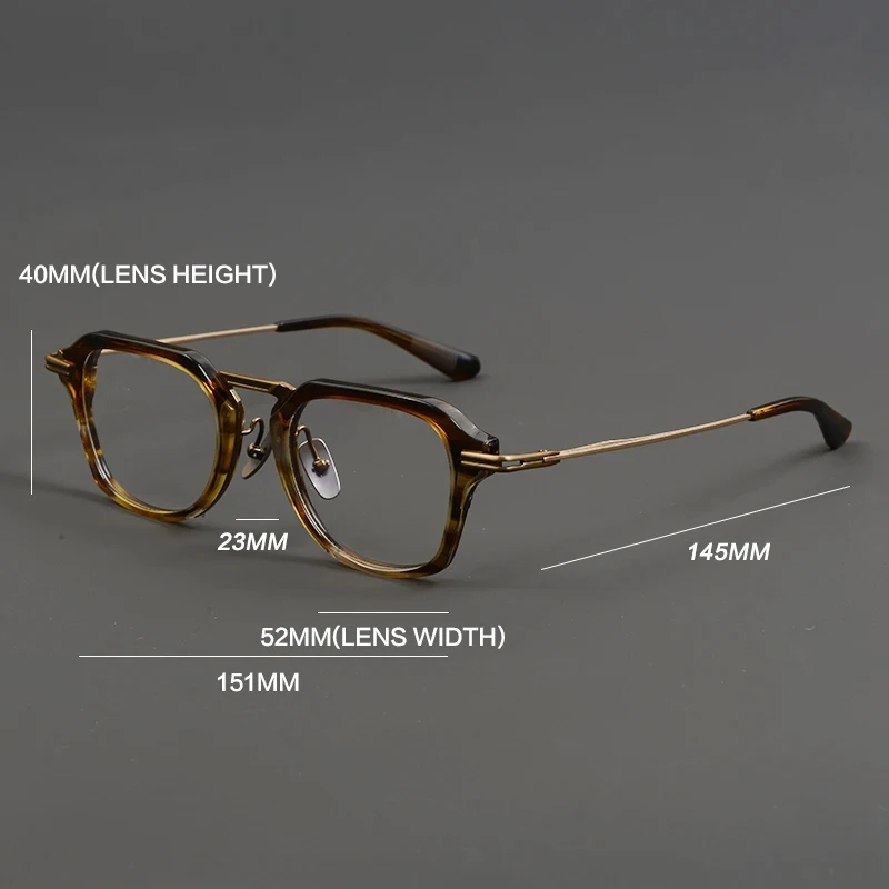Vintage Titanium Acetate Big Eyeglasses Frame Men Retro Myopia Prescription Optical Glasses Frame Women Luxury Brand Eyewear