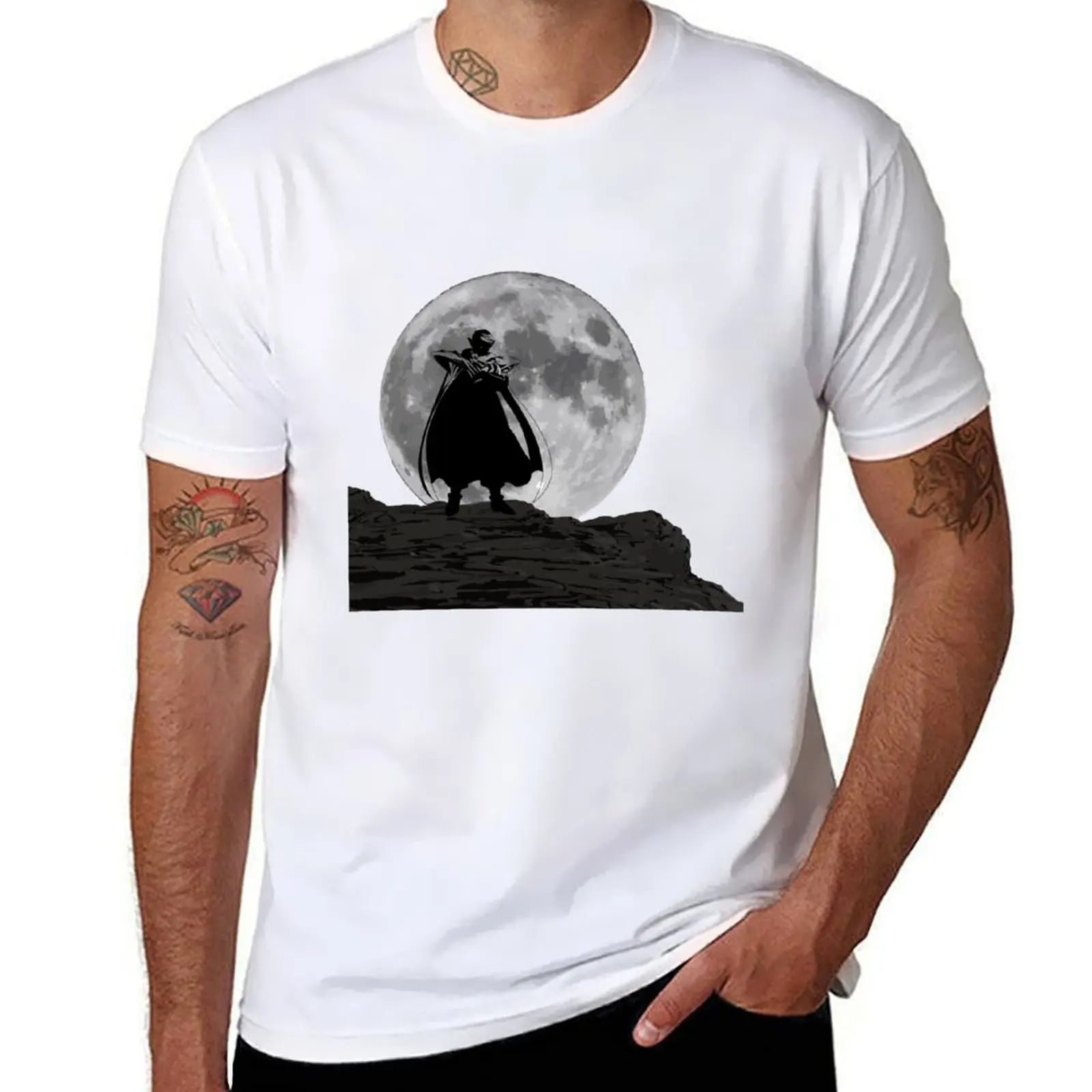 Fighter in the moonshine T-Shirt sweat anime shirt men workout shirt