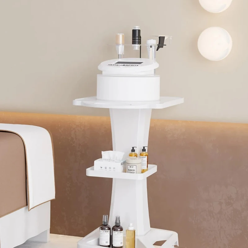

Smooth Armrest Push Trolley Beauty Salon Special Desktop Small Bubble Instrument Special Base Thickened Mobile Shelves Tool