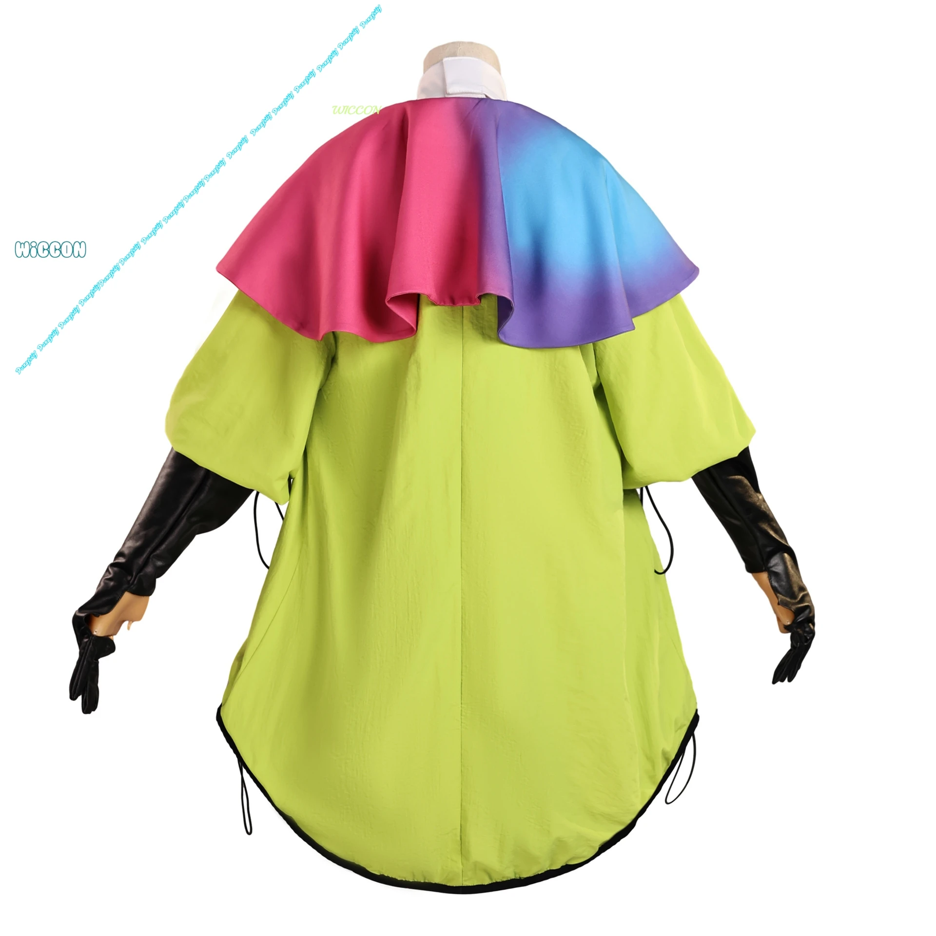 أنيمي لعبة Gnosia يوري شعر مستعار تأثيري سترة خضراء مجموعة تي شيرتات قصيرة للأطفال النساء هالوين عيد الميلاد لعب الأدوار المعرض زي جديد