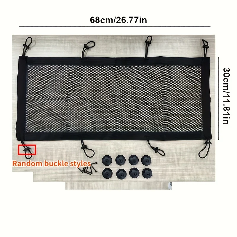 8 Hole Socket Network Pocket, Under Desk Cable Management Net, Under Table Cord Management Mesh Organizer, Flexible Wire Hiders