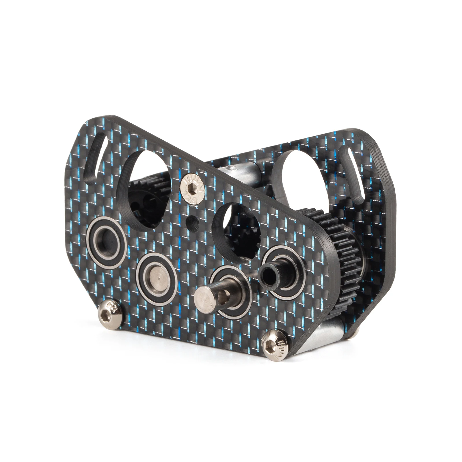 48P Ultralight Carbon Offset Dual Motor Transmission Overdrive Dig for 1/10 RC Rock Crawler LCG Comp Rigs Capra F10 Portal Axle
