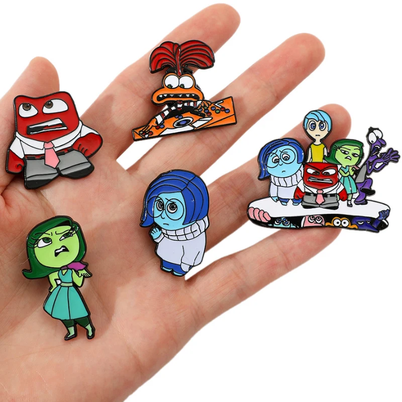 

Inside Out 2 Anxiety Anger Joy Disney Anime Metal Brooch Decoration Cute Drips Alloy Badge Pin Accessories Children Toy Gifts