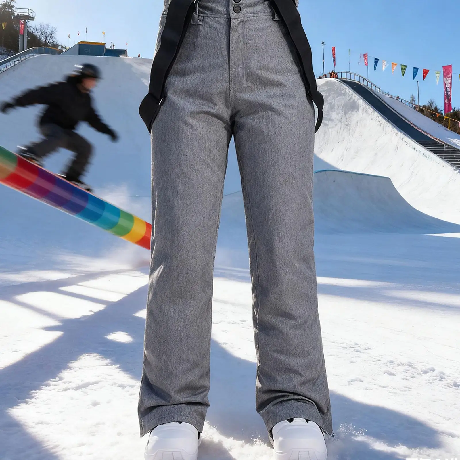 

Waterproof Insulated Ski Pants Women Plus Size Snowboard Trousers Outdoor Winter Snow Sled Bib Overalls for Ski Clothing