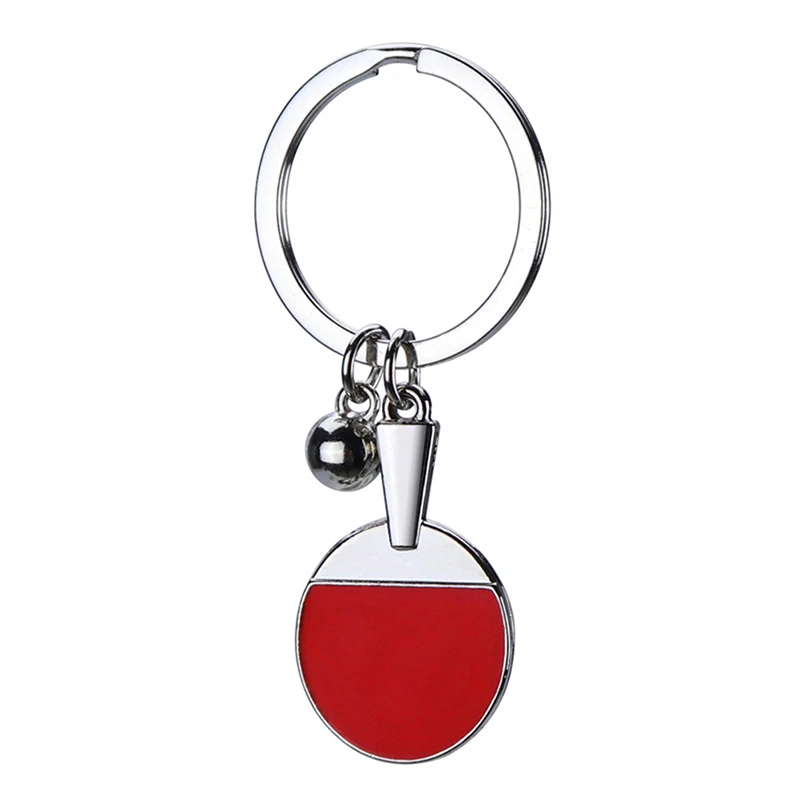 Fashion Sport Ping Pong Table Tennis Ball Keychain Creative Ping Pong Bat Key Ring Keychains Car Key Chain Souvenir Gift