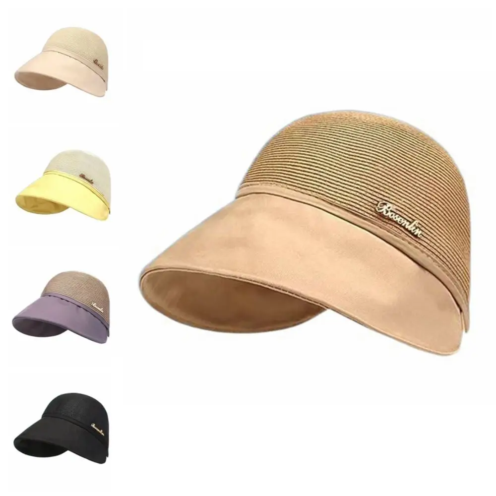 

Casual Solid Color Sunshade Cap Wide Brim UV Protection Bucket Sunhat Foldable Breathable Fisherman Cap Beach
