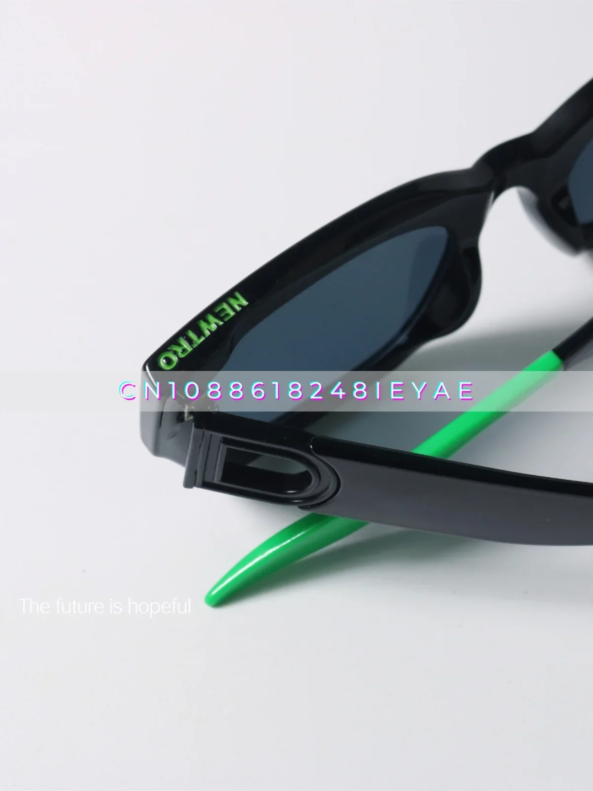 Fluorescent Green Contrasting Color Design Sunglasses Uv400 Anti-ultraviolet Radiation Niche Personalized Sunglasses