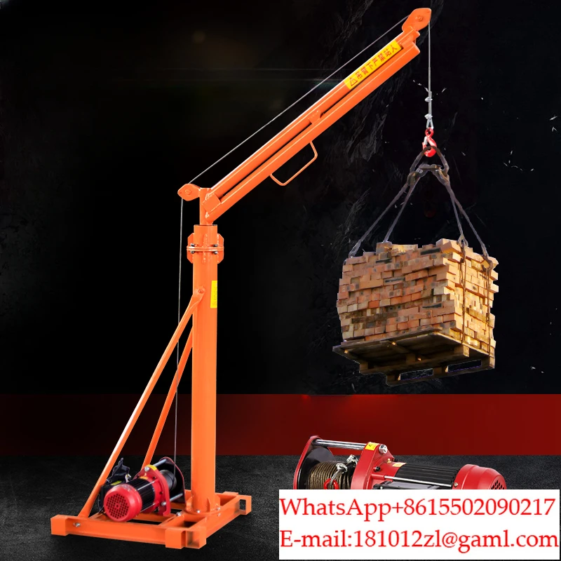 Household column type small crane building decoration outdoor 220v lifting lift small 1 ton hanging brick crane