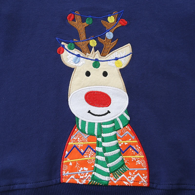 Little maven Kerstkostuum voor Tops Kinderkleding Herfst Kinderkleding Kerst Herten Jongens Meisjes Sweatshirts