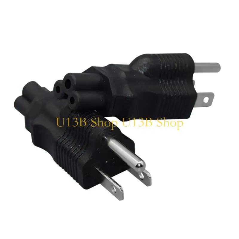 U13B US EU UK to IEC320 C5 Adapter, 3 Prong Laptop Power Plugs Converter view 6