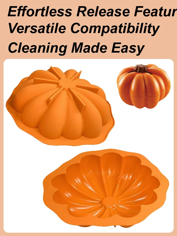

Форма для тыквы, праздничная форма для Хэллоуина, 3D антипригарная форма для шоколада для вечеринки, приготовления десертов, дня рождения, кухни, праздника, домашней выпечки