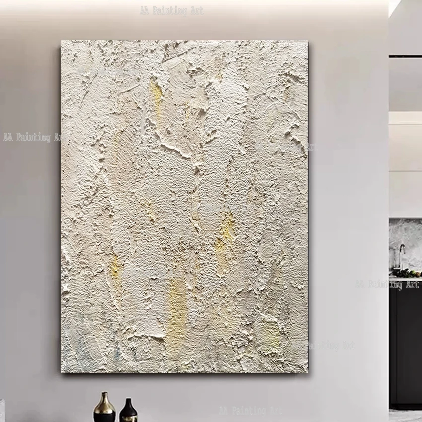 

Home Interior Decoration Gray Texture Acrylic Painting Luxury Pure Handmade Abstract Thickness Art On Canvas Decor Wall Art