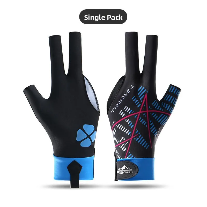Anti Slip Breathable Billiard Gloves 3 Finger Design Pool Cue Snooker Glove for Men Women Left Right Hand