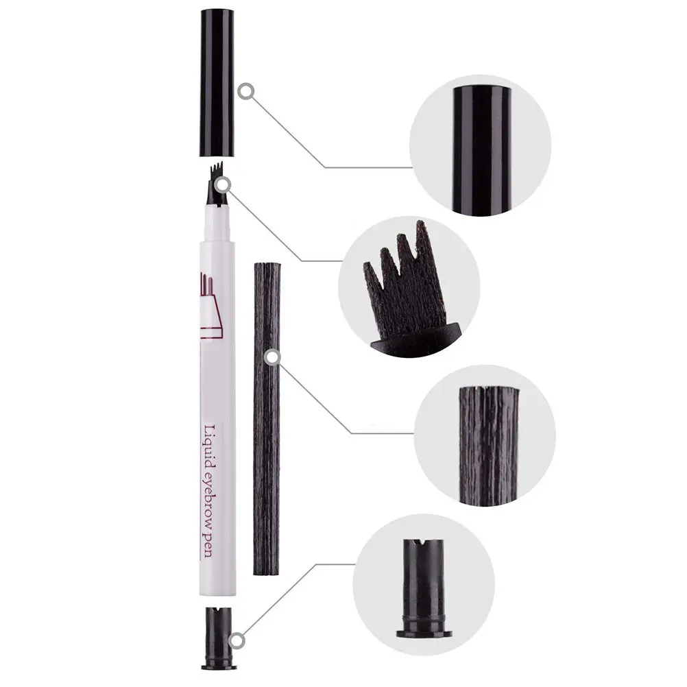 Waterproof Eyebrow Pencil Liquid -Pronged Tip for Precise Natural Brows Sweat-Proof Quick-Drying Eyebrow Makeup Tool