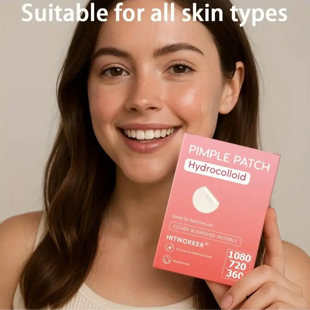 رقعة حب الشباب هيدروجيل، رقعة/صندوق 360/720/1080، رقعة يمكنها إزالة توقف الوجه بشكل فعال، مناسبة للرجال والنساء