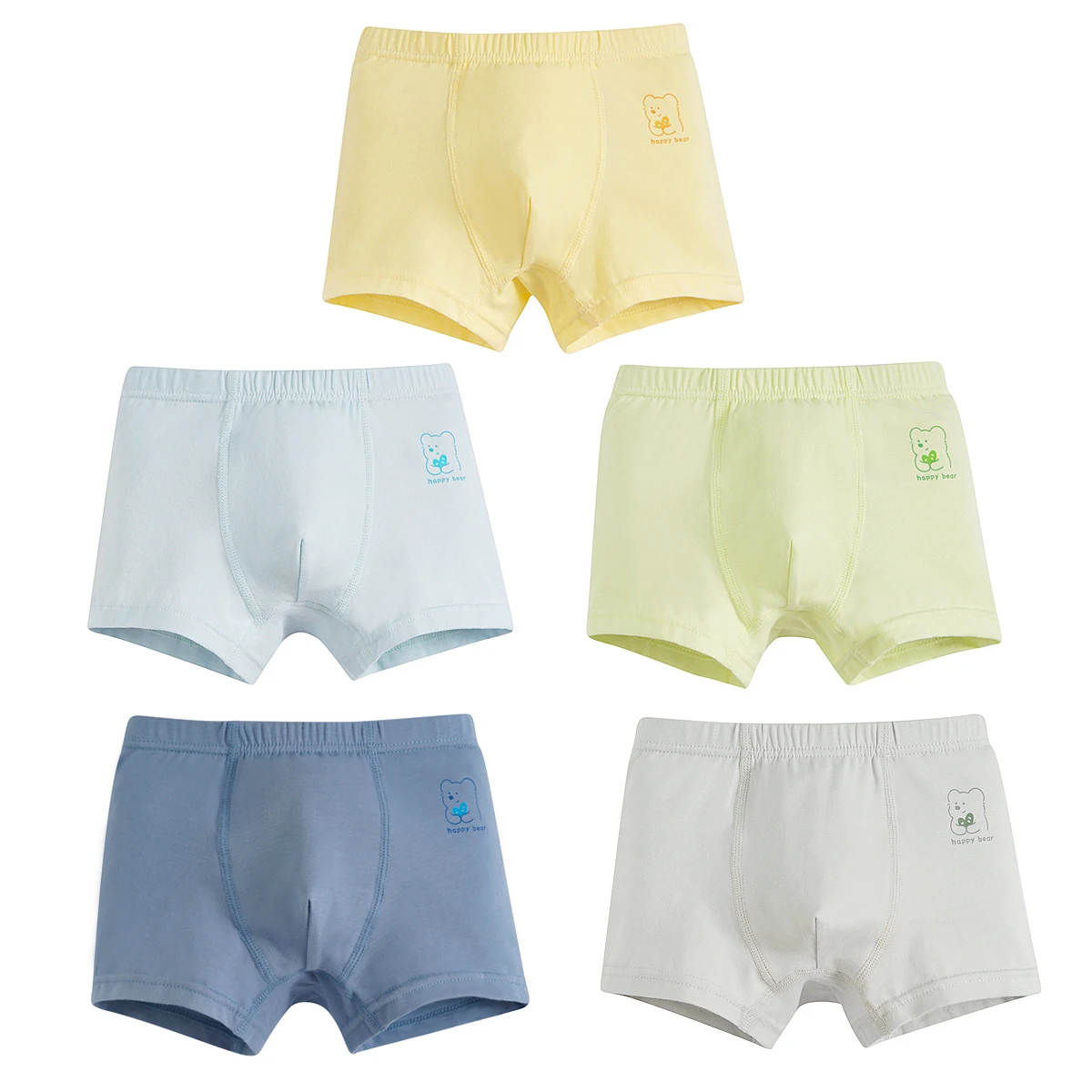 5 pairs of children's underwear boys flat angle baby four-corner children's Shorts Boys Cotton not clip pp