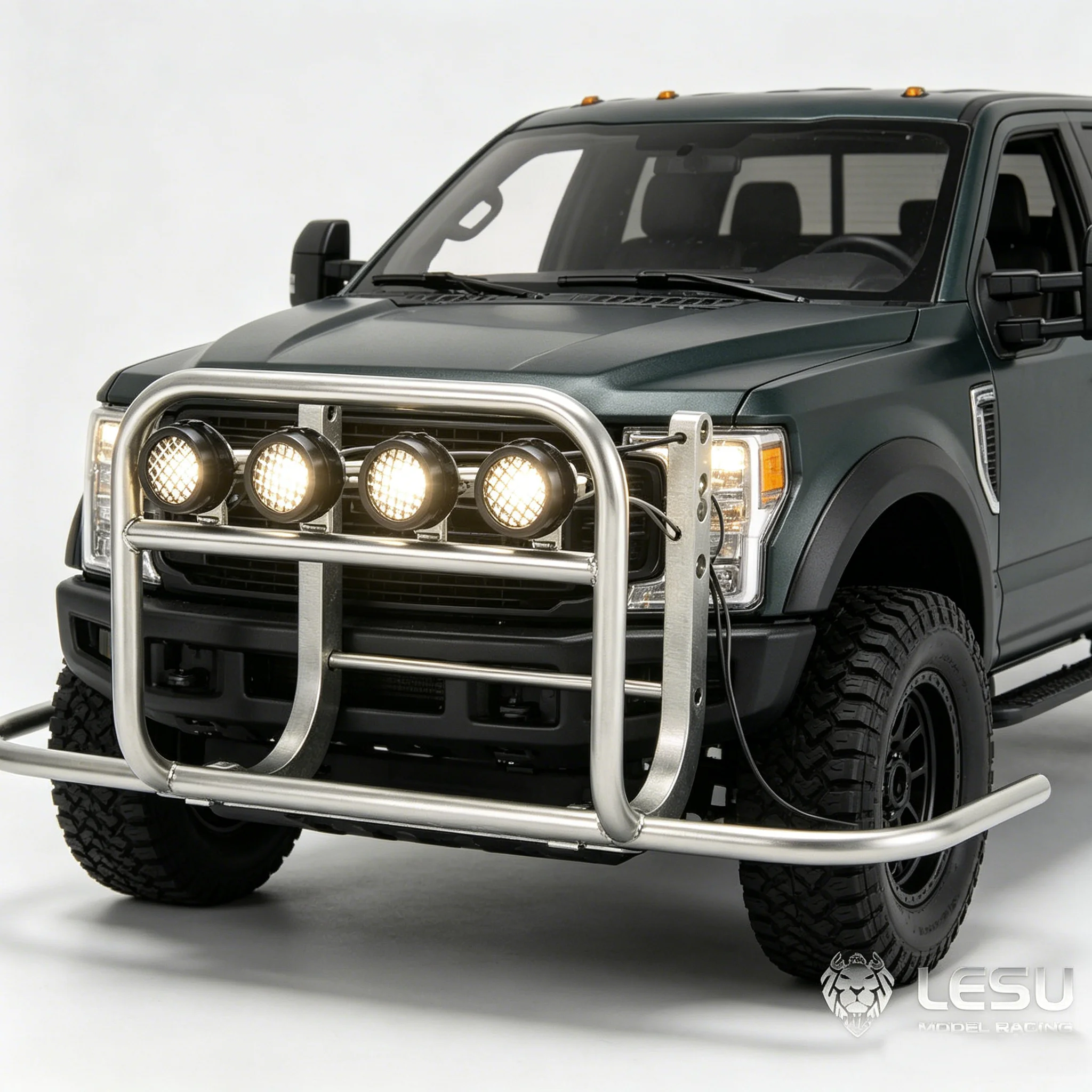 RC 1/14 LESU Truck LED Headlight for Tamiya Hydraulic Excavator Loader Dump Truck for SCANIA MAN VOLVO Trailer Tipper DIY Parts