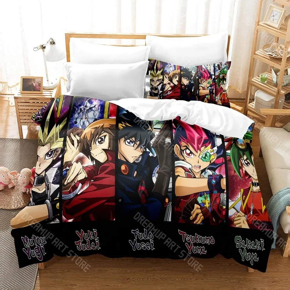 

3D принт Yami Yugi Yu-Gi-Oh игра аниме комплект постельного белья мультфильм аниме комплект из трех предметов для взрослых и детей комплекты пододеяльников для спальни