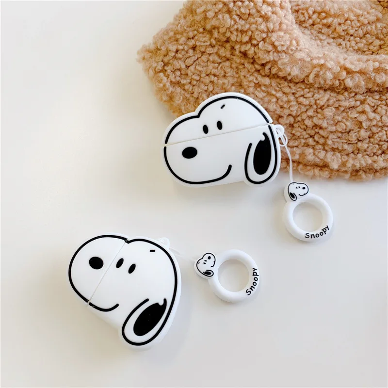 Miniso Kawaii Cartoon Snoopy Etui ochronne na słuchawki Airpods Pro3 Apple Bluetooth Cute Silicone Case