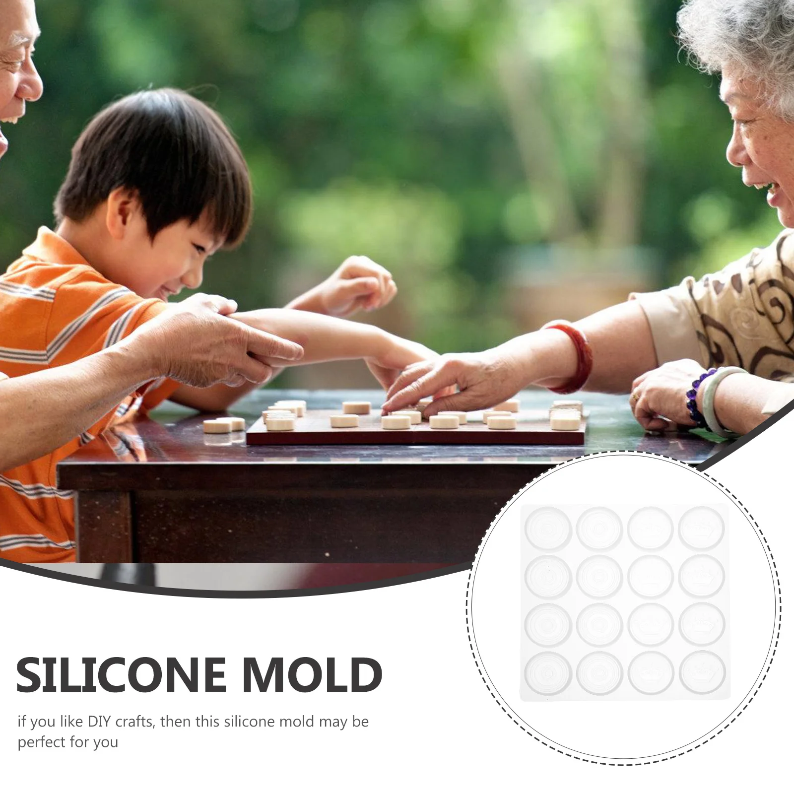 

Diy Chess Silicone Creative Crystal Epoxy Handmade Manual Non-Stick Easy Clean Eco-Friendly Gift For Diy Lovers Reverse