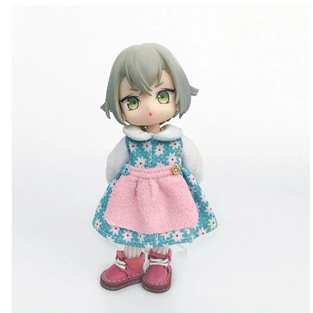 Ręcznie robione sukienki typu bib, moda DIY, ubrania, spódnice, rękawy, zestawy ubrań, bawełniane stroje, sukienki dla lalek 1/11 OB11 / dla lalek BJD 1/12