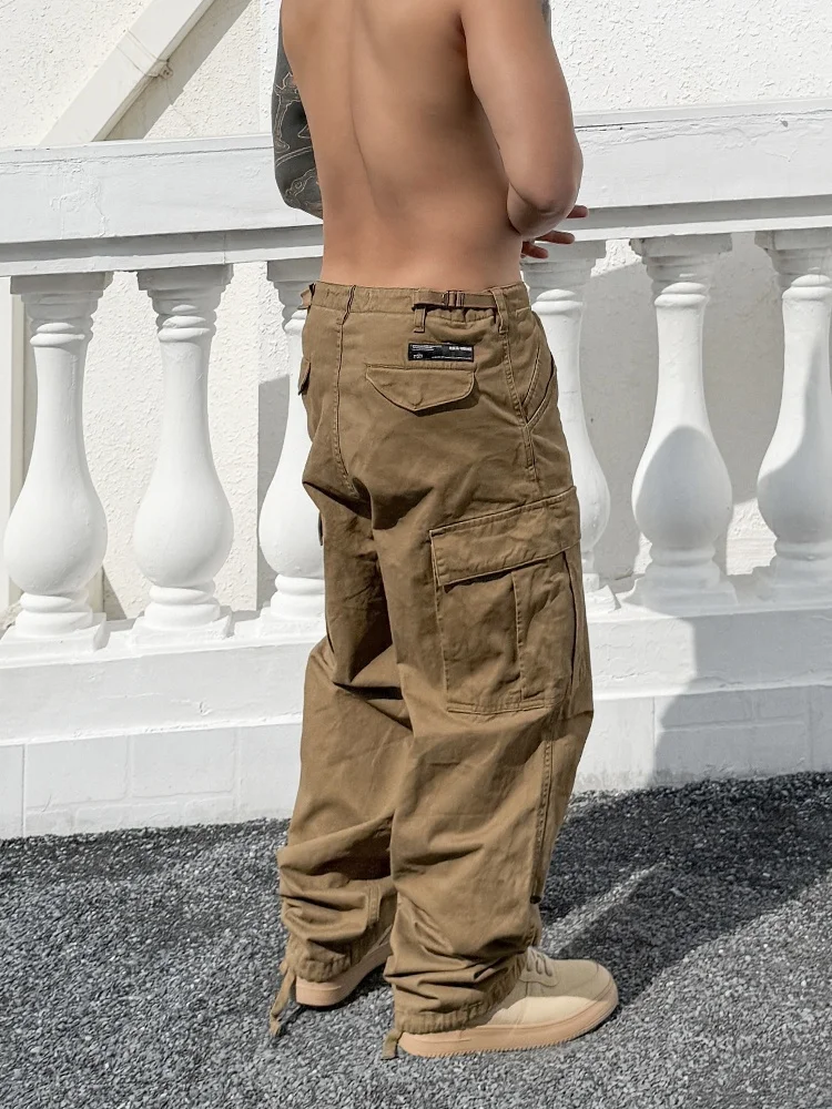 

Original Heavyweight Men's Workwear Pants with Large Pockets Straight Leg American High Street Style Casual Jeans