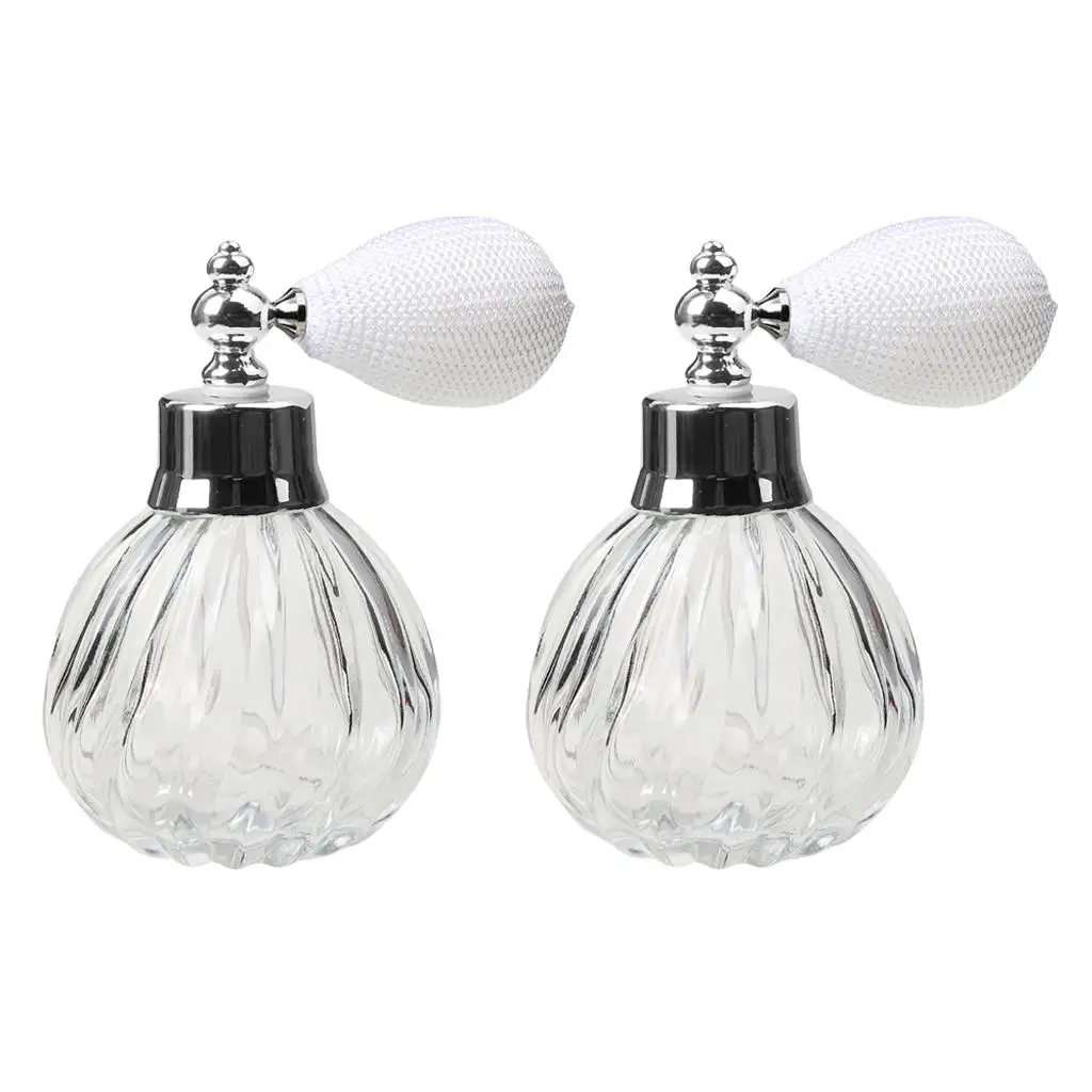 2 Pieces Empty Glass Perfume Fragrance Spray Bottle With Spray Tube