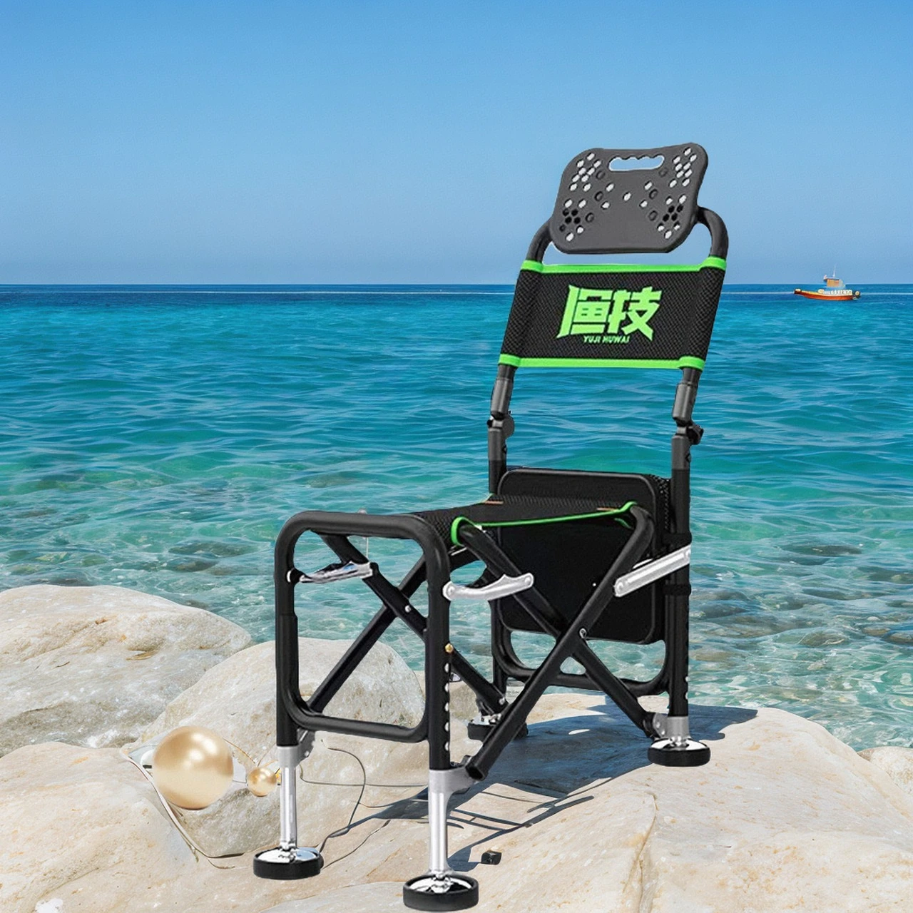 

Foldable Beach Chair Folding Camping Fishing Portable Chairs Tourist Stool Bench Lightweight Lounger Ergonomic Chaise