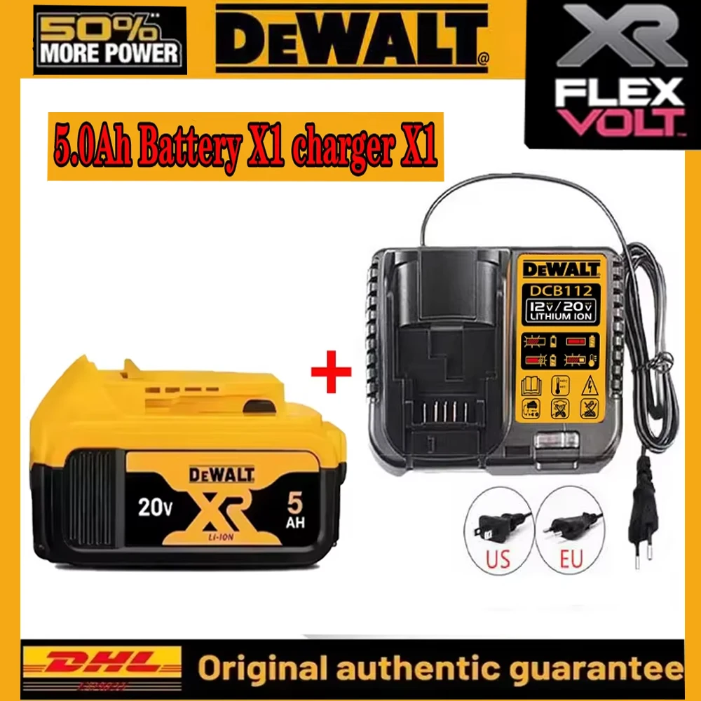 High Rate 100% Genuine Dewalt 20V Battery,20V 2AH 5AH 6AH Dewalt DCB200 Power Tool Battery  Rechargeable Lithium Ion Battery