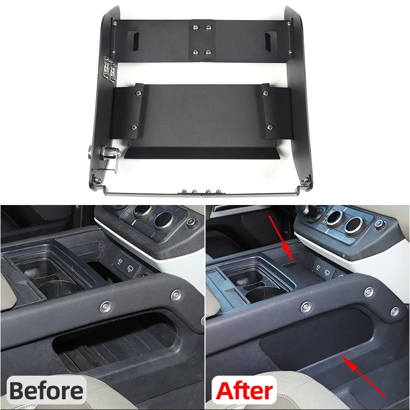 

For 2020-2024 Land Rover Defender 90 110 130 L663 central control lower safe, password box storage box, auto accessories