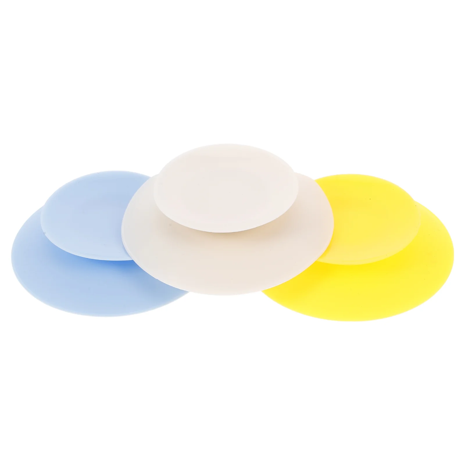 3pcs Silicone Suction Plate Double Sided Suction Cups Silicone Utensil Rest Sucker Pads for Plate Silicone Grip Dish Suction Cup
