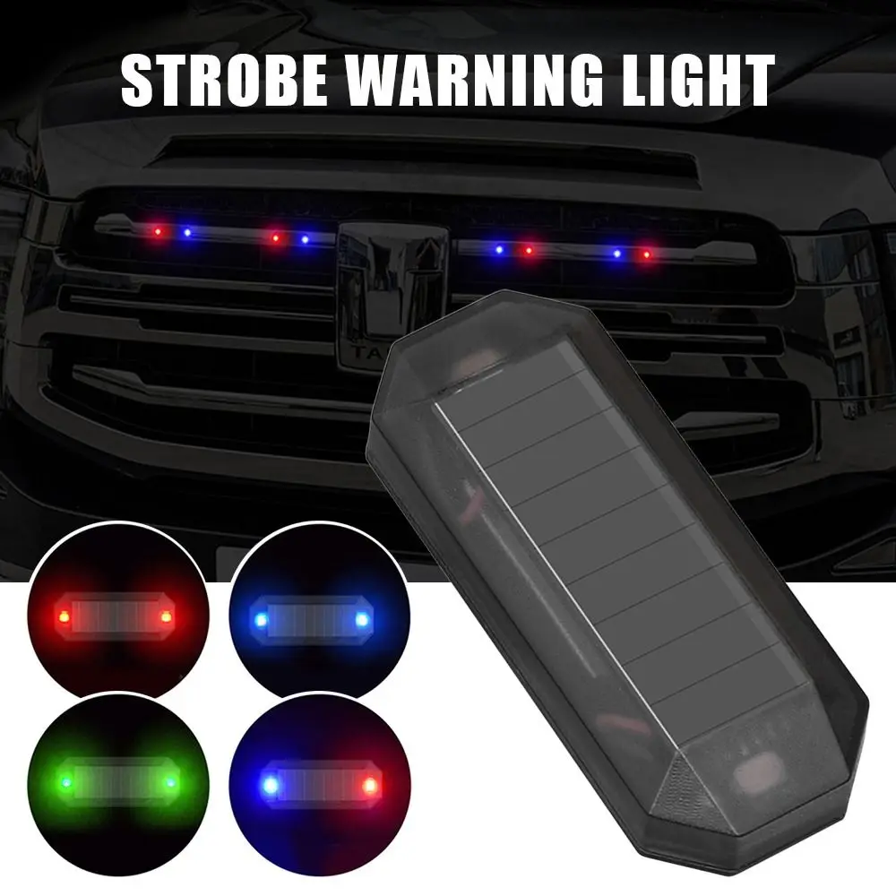 

Night Ride For Motorcycle Electric Vehicle Bicycle Strobe Warning Light Car Solar LED Light Anti-Theft Caution Lamp Mini