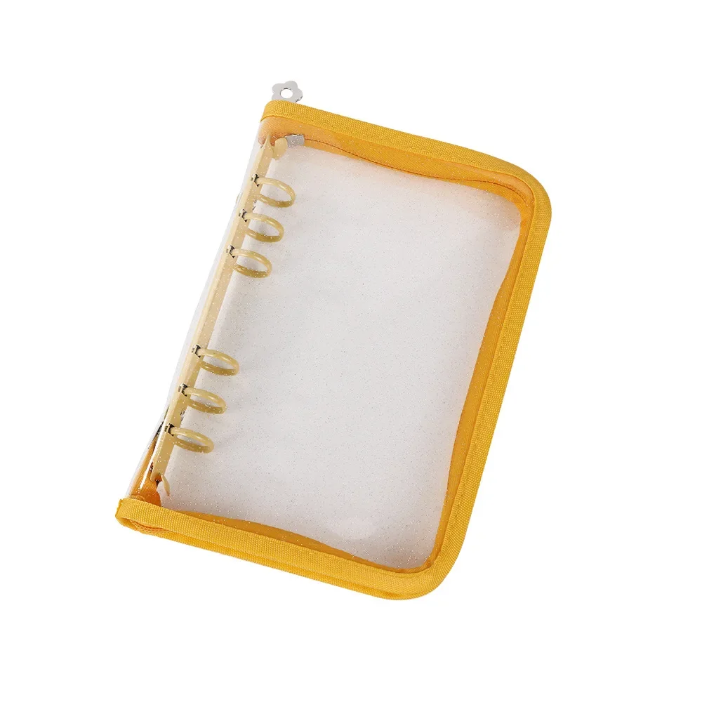 A5 A6 Glitter Zipper Binder Photo Card Collection Book Postcard Organizer Diary Notebook School Stationery