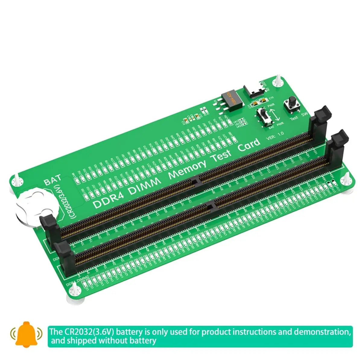DDR4 Memory Tester, Desktop Computer DDR4 Memory Test Card with LED Indicators for Desktop Computer DDR4 Memory