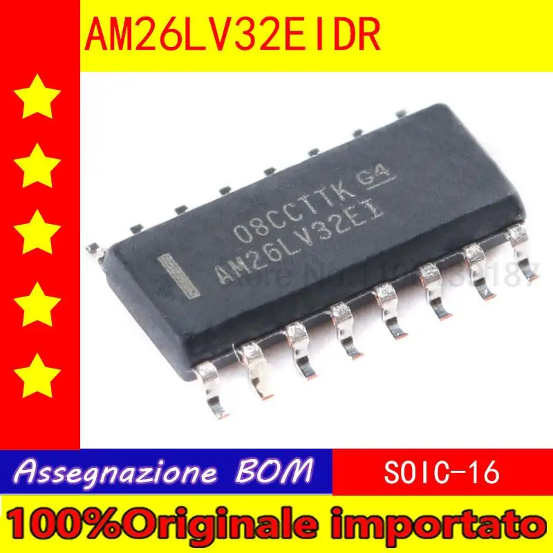 

5pcs/lot Original AM26LV32EIDR SOIC - 16 four-way differential line receiver chip