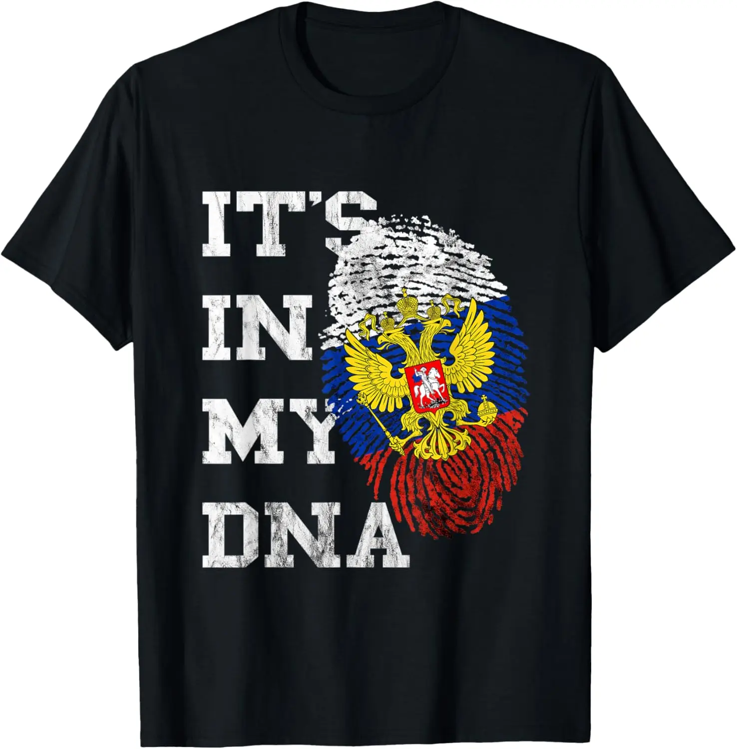 

It's In My DNA Russian Genetic Russian Roots CCCP Russia T-Shirt Short Sleeve Casual 100% Cotton Shirt