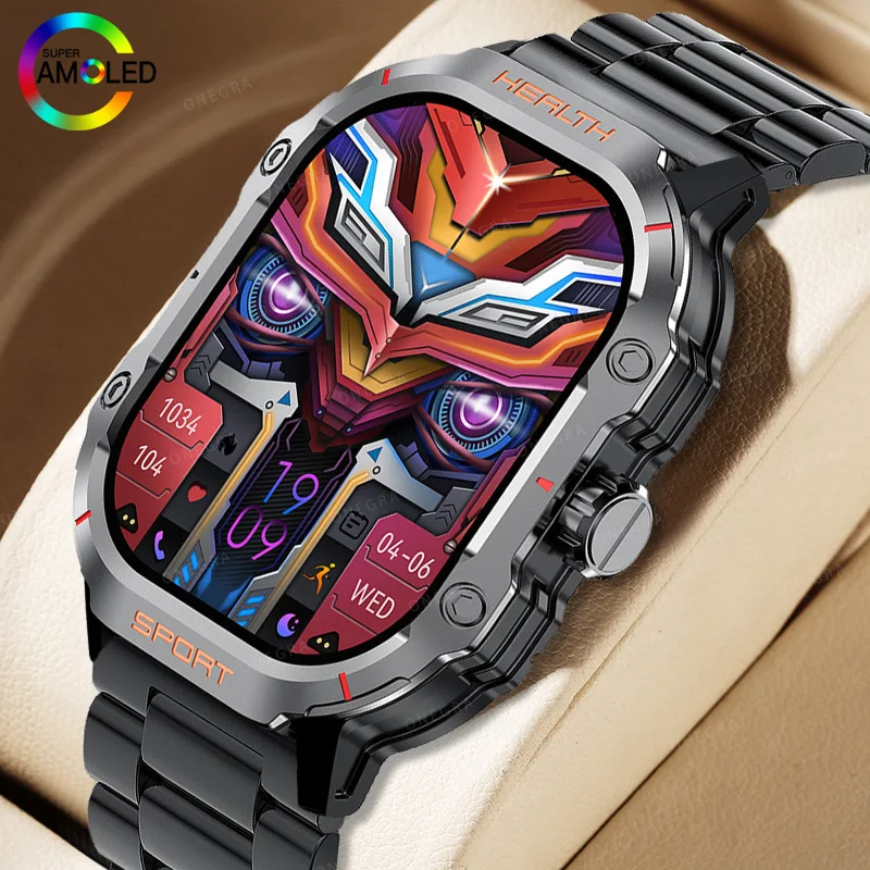 

Смарт-часы мужские, 2,1 дюйма, Amoled, голосовой помощник