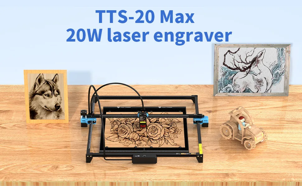 TwoTrees 600x600mm 130W TTS-20 Max Laser Engraving Machine Metal Laser Engraver Wood Leather MDF Acrylic Cutting Machine
